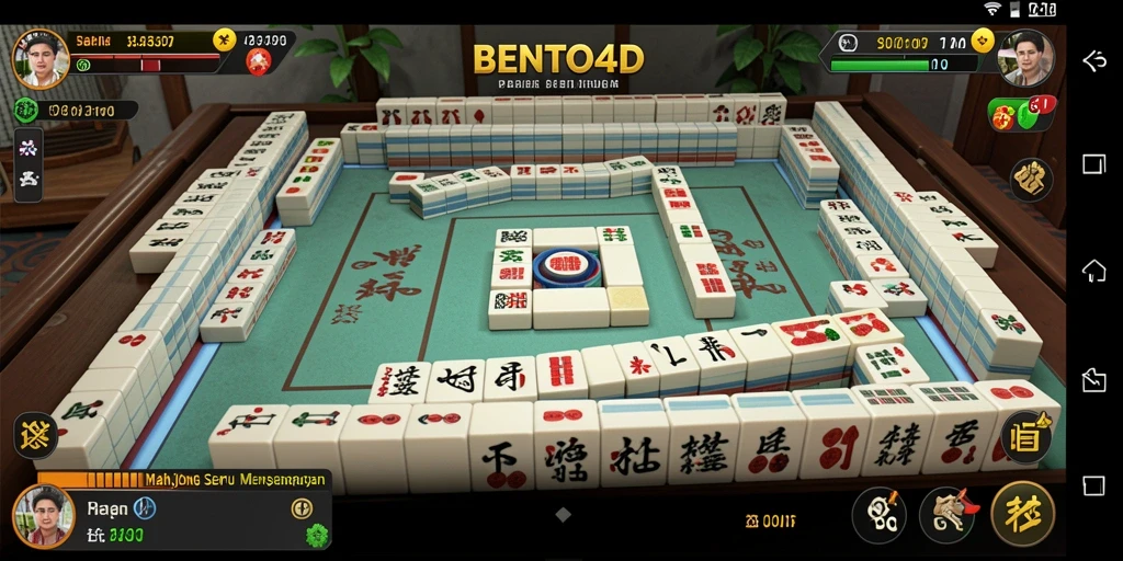 Gambaran gameplay Mahjong yang seru dalam BENTO4D.