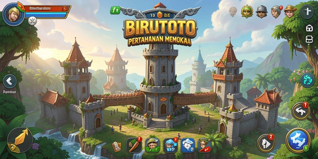Gameplay intens BIRUTOTO dalam bertahan dari serangan musuh.