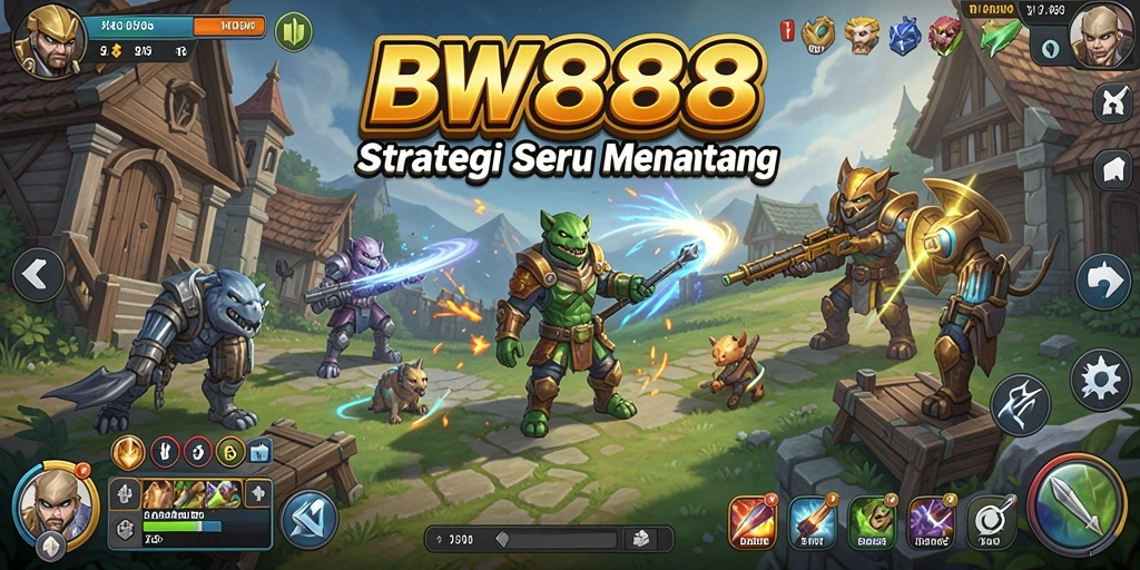Screenshot gameplay BW888 menampilkan pertarungan strategis antara pemain.