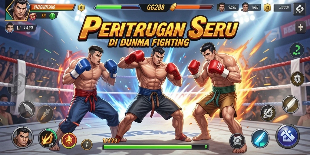 Tangkapan layar utama yang menunjukkan aksi pertarungan mendebarkan di GG288.