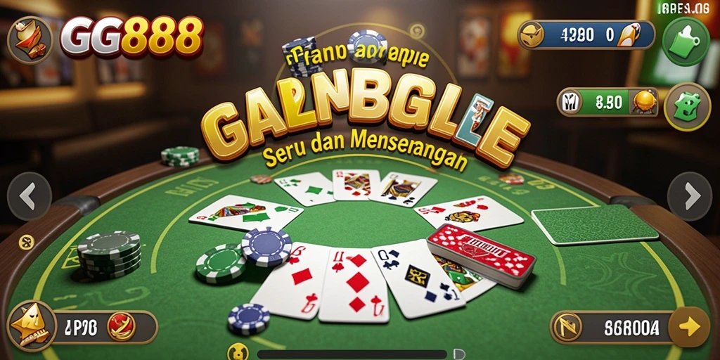 Tampilan gameplay Gaple yang menegangkan di GGG888.