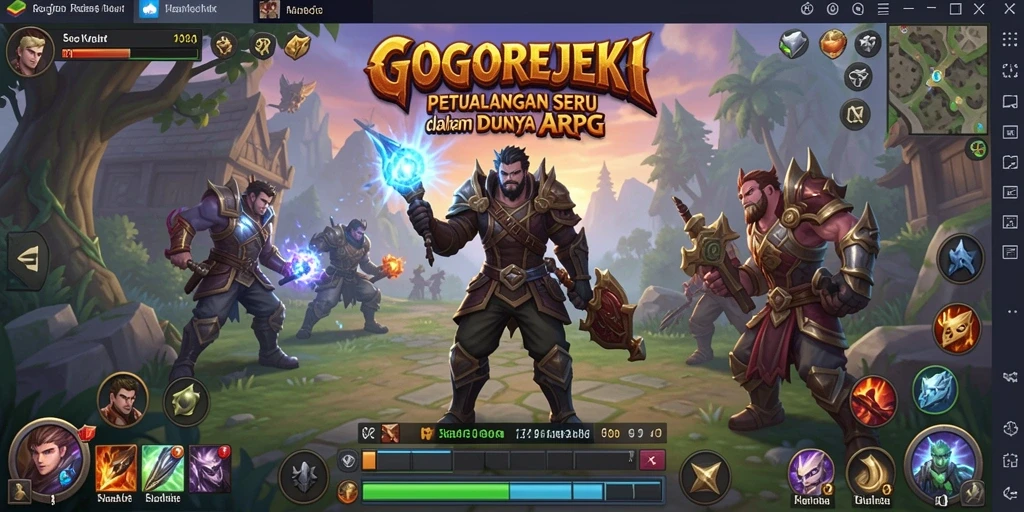 Tampilan seru gameplay GOGOREJEKI dengan aksi pertarungan yang mendebarkan.