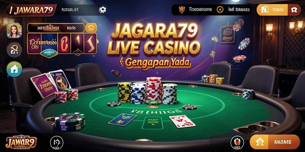 Tampilan menarik dari permainan Live Casino di JAWARA79.