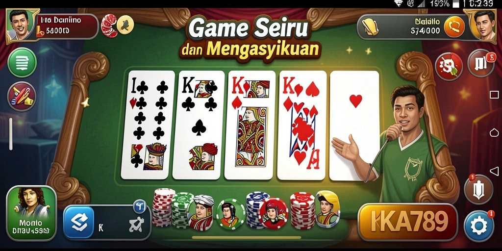 Tangkapan layar KA789 menampilkan gameplay seru Domino.