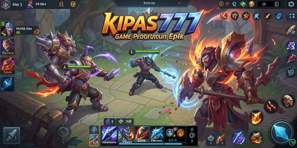 Screenshot KIPAS777 menampilkan pertarungan seru di arena MOBA.