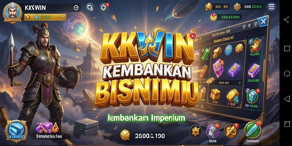 Tampilan gameplay menampilkan proses pembangunan kerajaan bisnis.