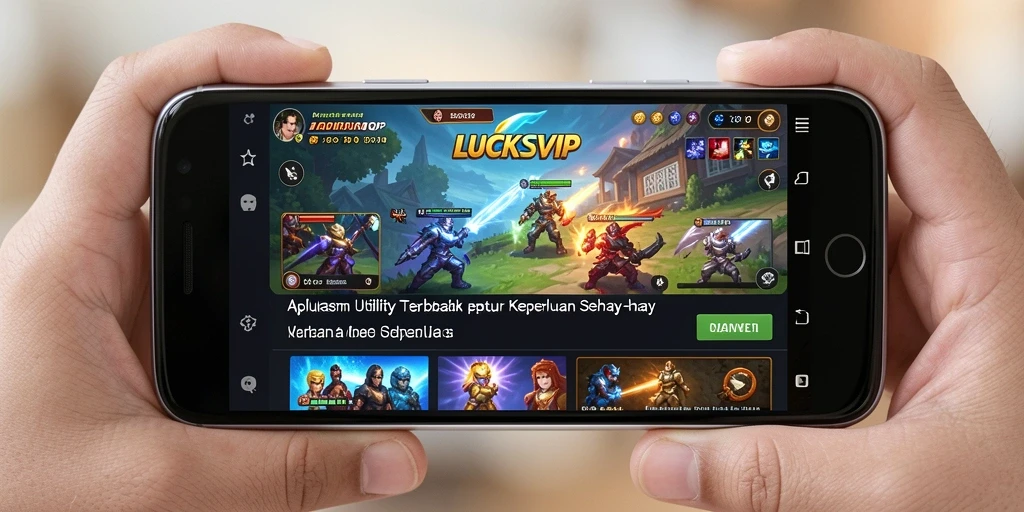 Tampilan LUCKSVIP menampilkan fitur Utility yang berguna dan informatif.