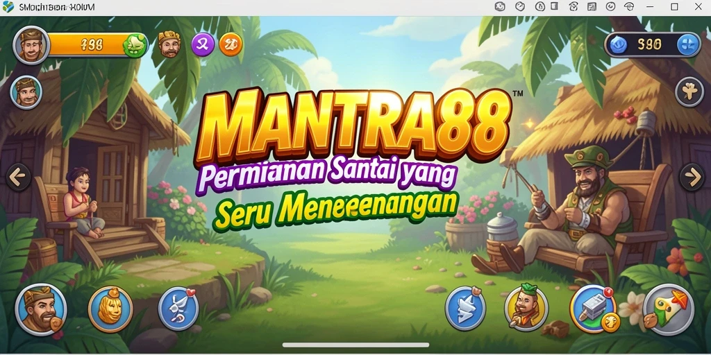 Tampilan gameplay <strong>MANTRA88</strong> yang cerah dan menyenangkan.