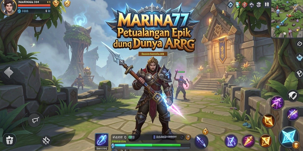 Tampilan aksi seru dalam game ARPG MARINA77.