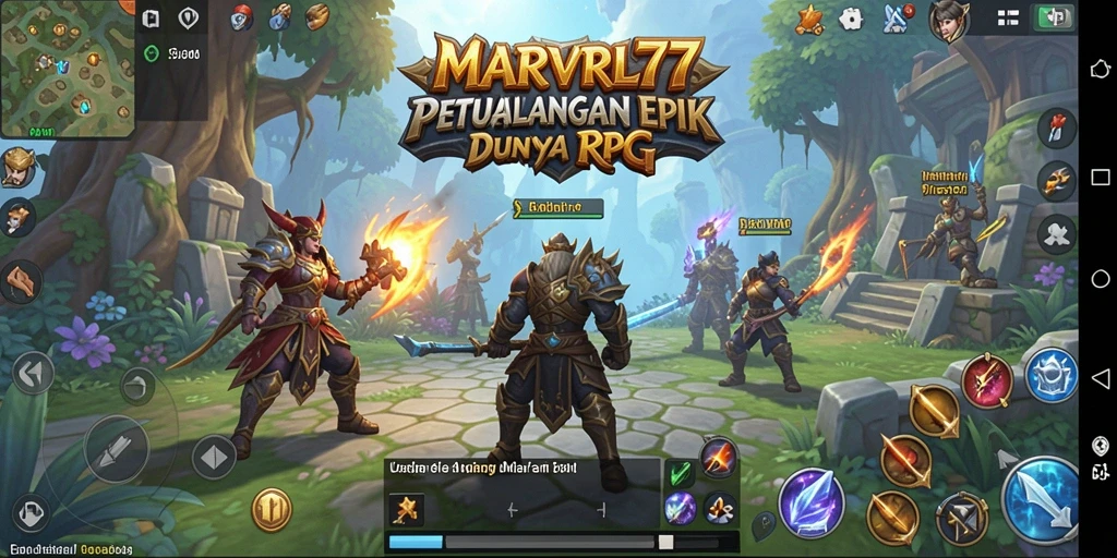 Tampilan gameplay RPG yang seru dan mendebarkan di MARVRL77.