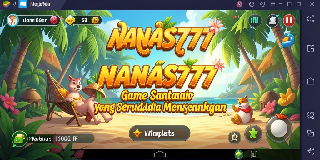 Tampilan gameplay santai NANAS777 yang penuh warna dan menarik.