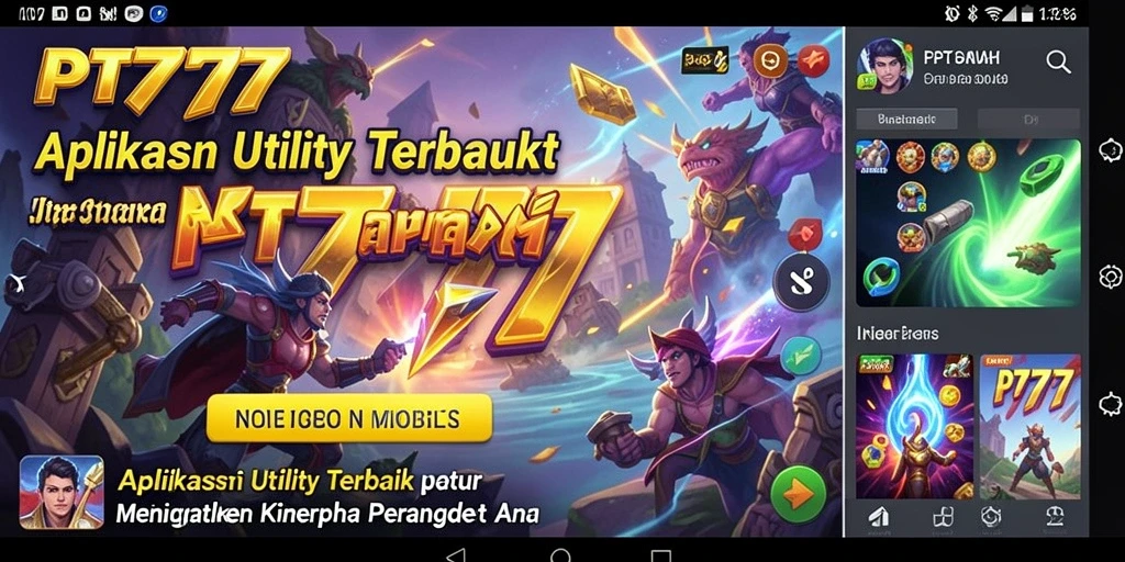 Screenshot utama PT777 yang menunjukkan antarmuka aplikasi Utility.